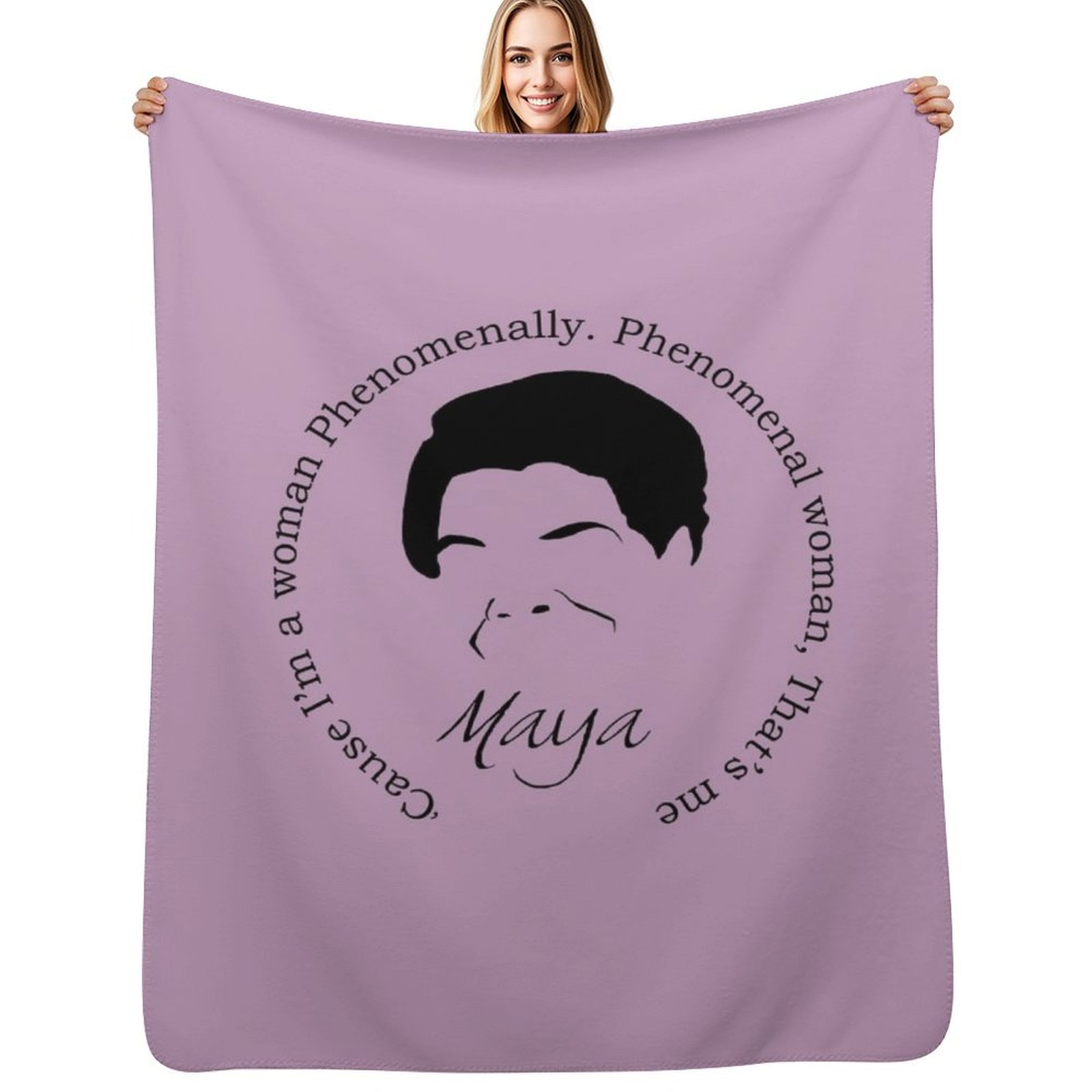 Anime Cosplay Quotes - Maya Angelou Zitat Wurfdecke, gewichtete, extra