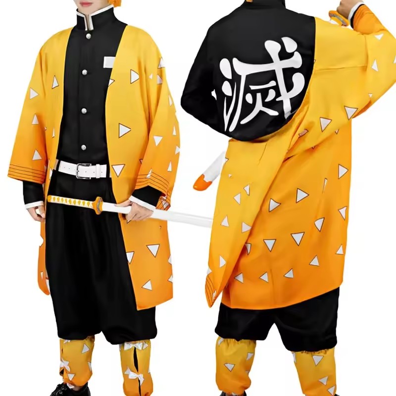 Cosplay Anime Zenitsu - Anime Agatsuma Zenitsu Cosplay Kostüm Perücke