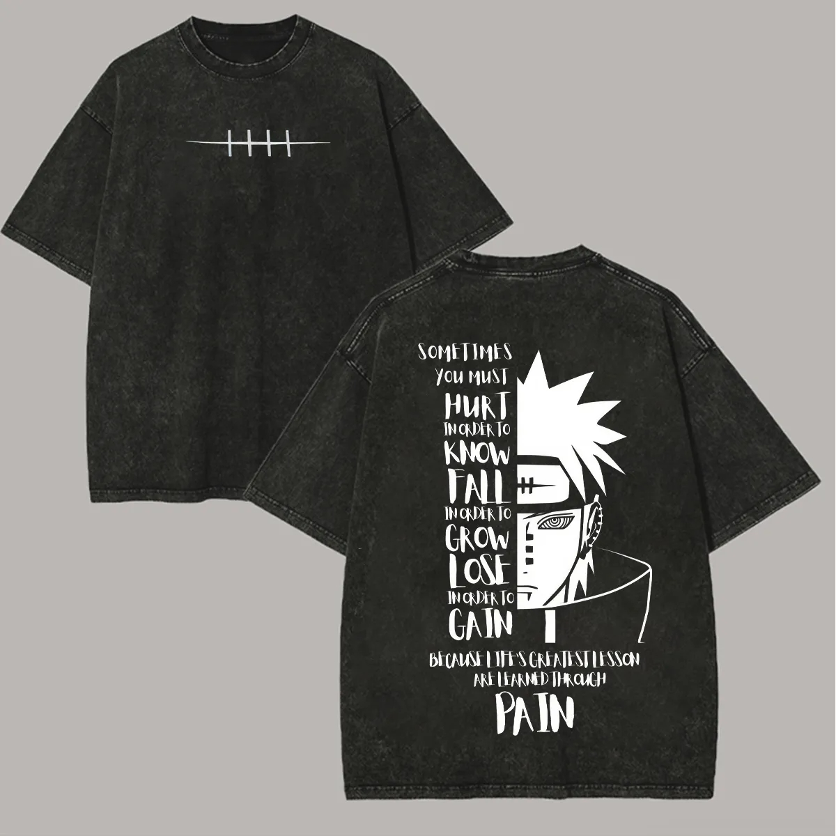 Anime Cosplay Quotes - Naruto Pain T-Shirt mit Zitat Nagato