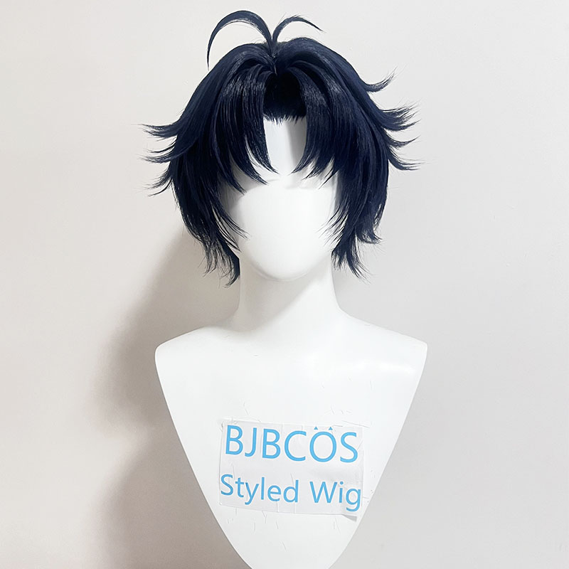 Anime Cosplay Blue Hair - [Stylisierte Perücke] Asaba Harumasa Cosplay-Perücke ZZZ