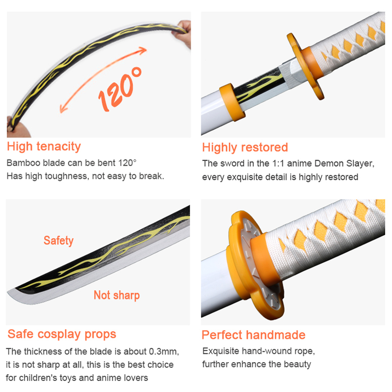 80 cm/31,5 Zoll Katana handgem – Cosplay Anime Zenitsu Bewertung und Preis