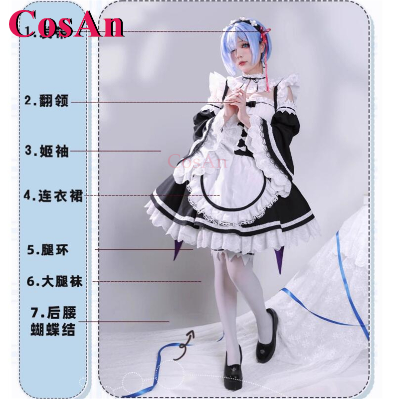 CosAn Anime Re:Zero Rem Cospla – Anime Cosplay Rem Bewertung und Preis