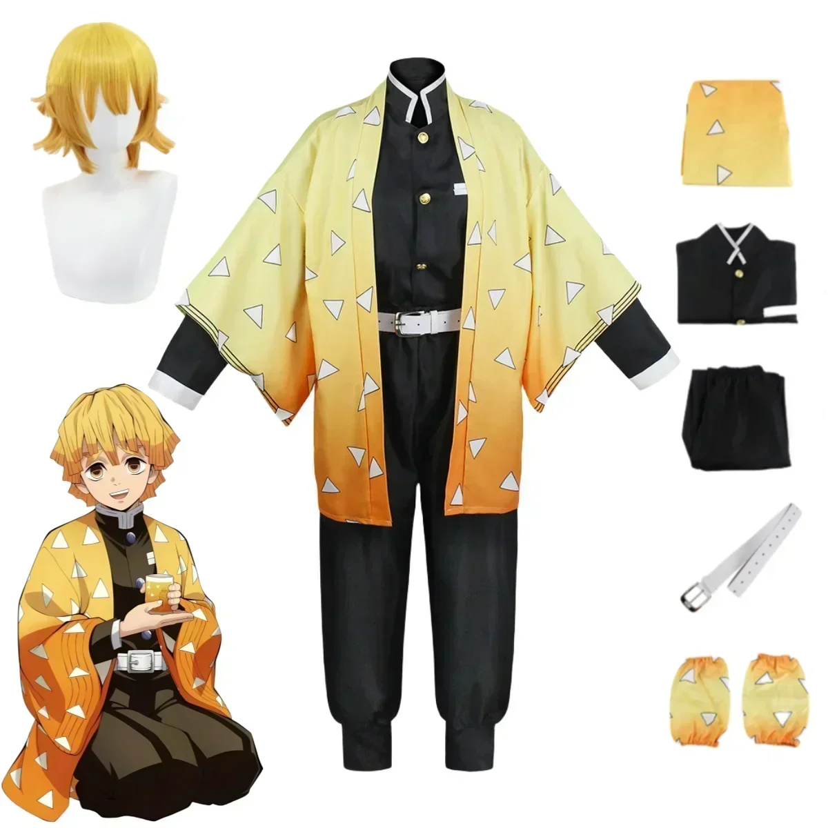 Anime Agatsuma Zenitsu Cosplay – Cosplay Anime Zenitsu Bewertung und Preis