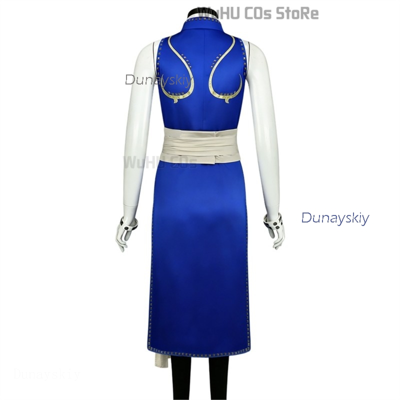 Sexy Chun Li Cosplay-Kostümset – Live Action Anime Cosplay Bewertung und Preis