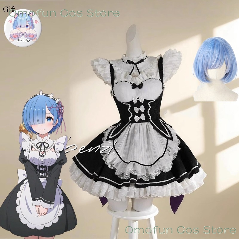 Re:0 Rem Remu Cosplay-Kleid Ka – Anime Cosplay Rem Bewertung und Preis