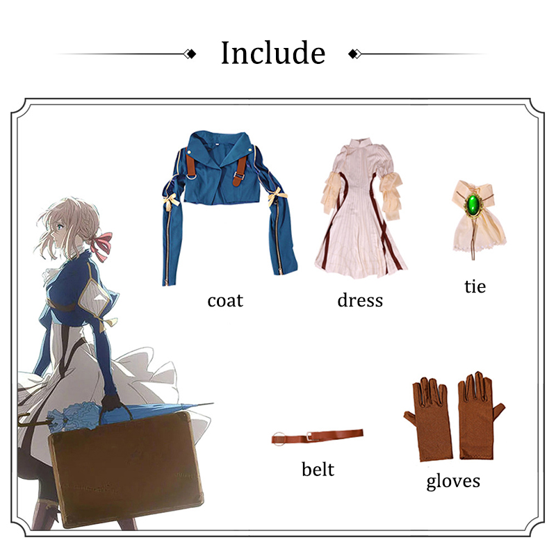 Violet Evergarden Cosplay Kost – Violet Evergarden Dress Bewertung und Preis