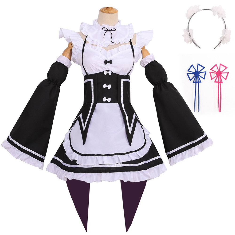 Re Zero Ram Rem Cosplay Kostüm – Anime Cosplay Rem Bewertung und Preis
